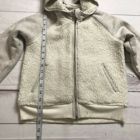 Athleta Girls White Long Sleeves Lightweight Full Zip Hoodie Size Small - Picture 6 of 6